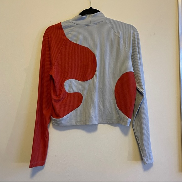 Ization Studios Squiggle Long Sleeve in Red/ Periwinkle 2X - Picture 5 of 10